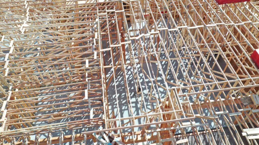 Custom luxury home framing underway on a Bella Legacy residence in Arizona