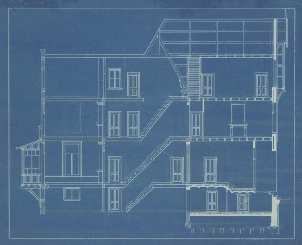 Architectural plans used to coordinate design-team and builder responsibilities