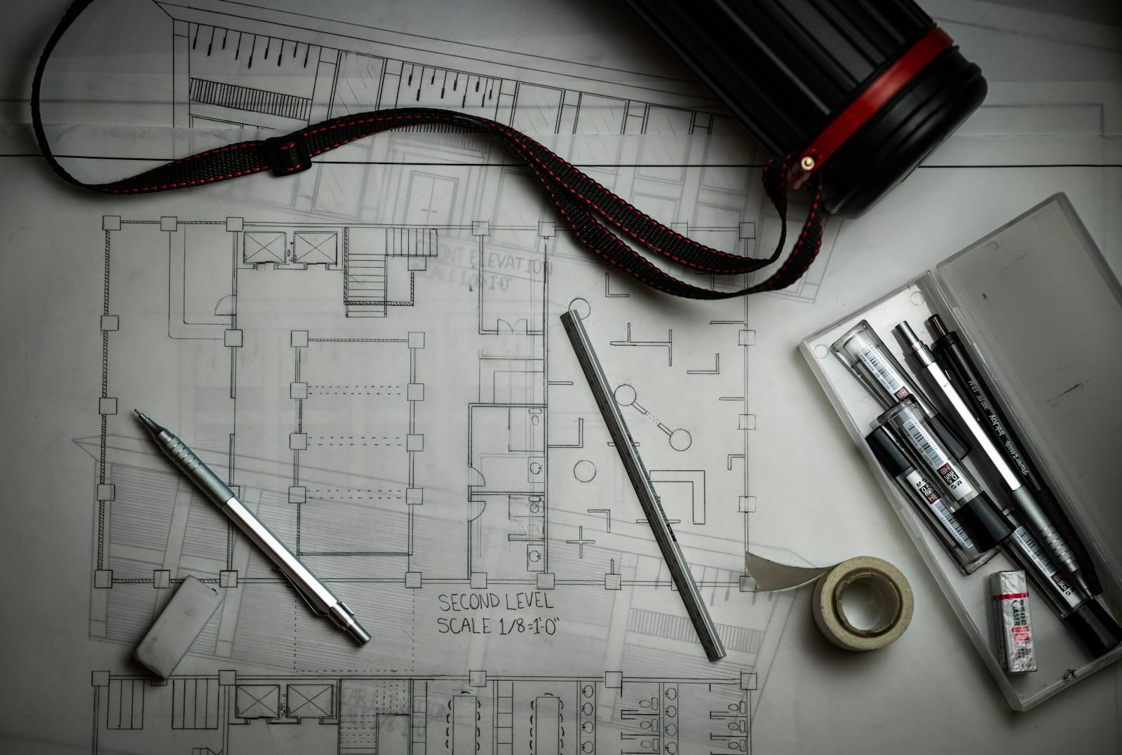 Architectural plans and project documents used when evaluating a custom-home builder
