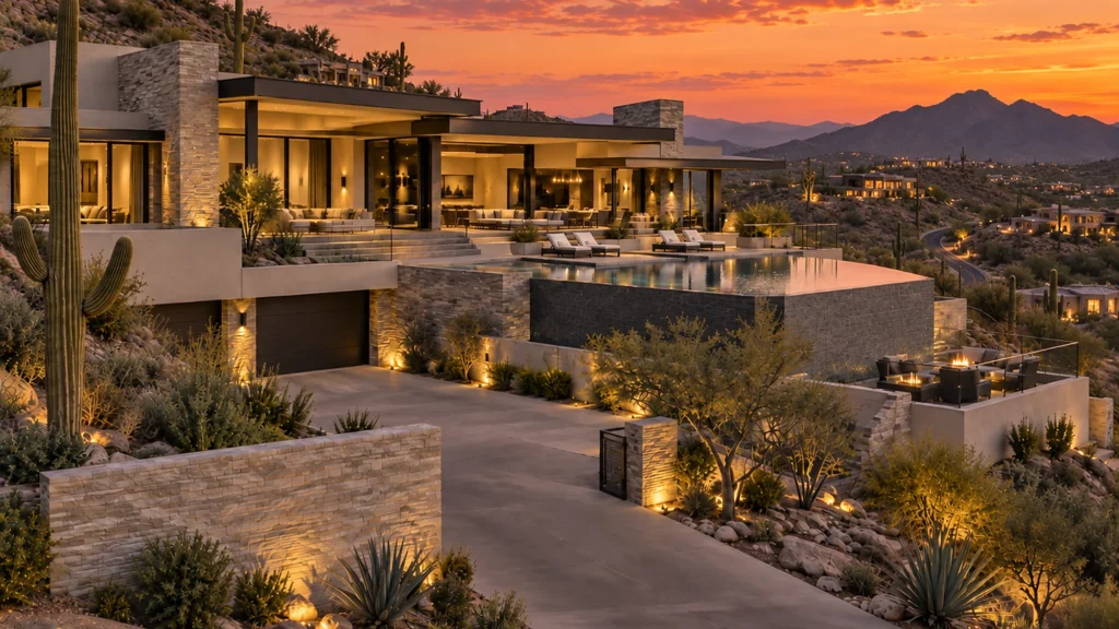 Luxury hillside custom home in Fountain Hills Arizona