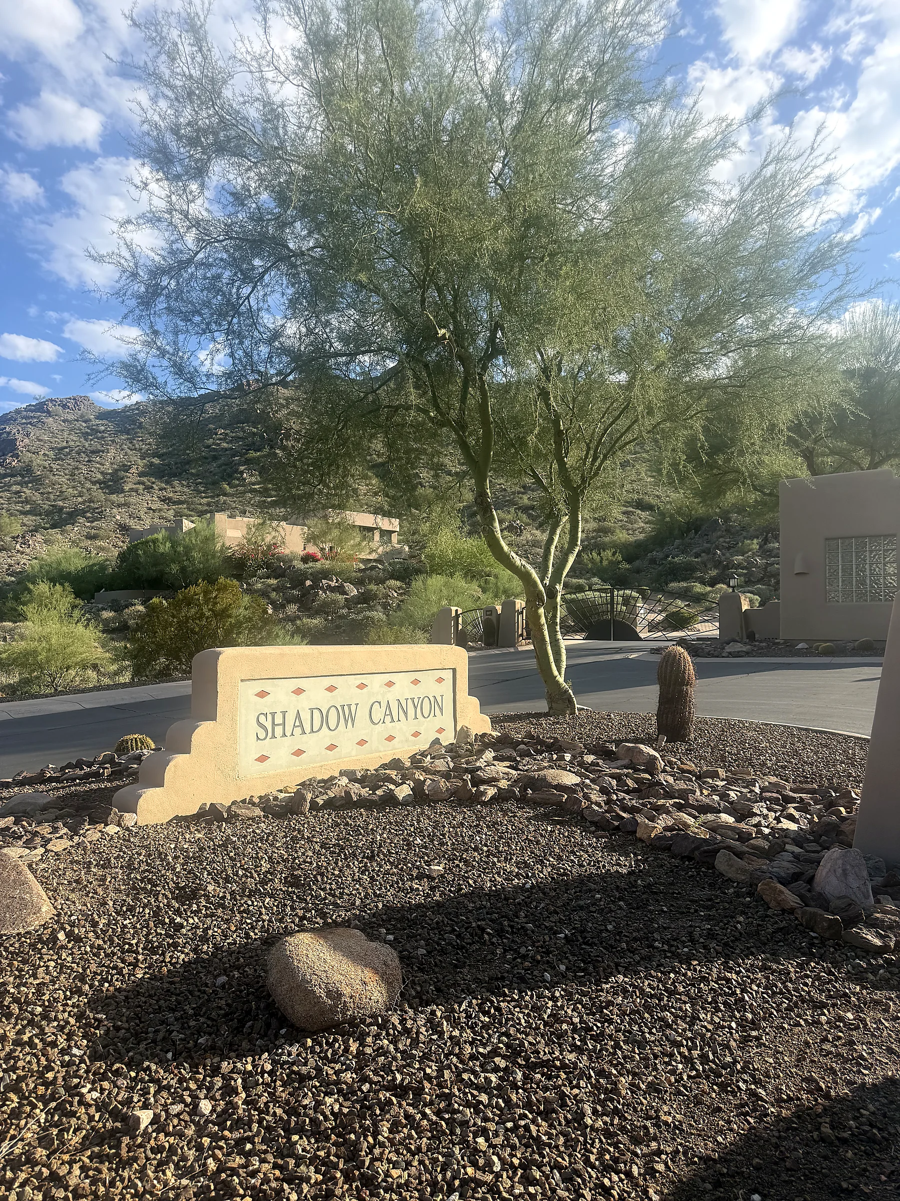 Shadow Canyon monument sign in Fountain Hills, Arizona